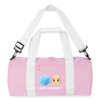 Movie Mystery Design - Recycled Duffel Bag - pink/white - Front