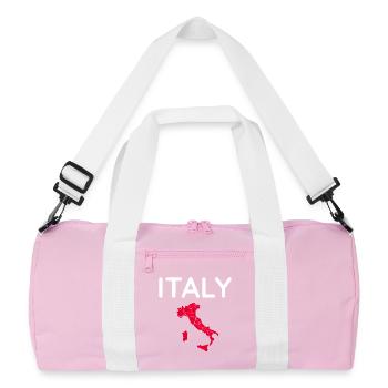 Traditionellstes Italien Souvenir - Recycelte Duffel Bag - Rosa/Weiß - Vorne