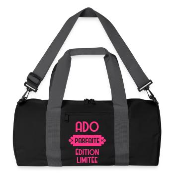 adolescent / enfant / ado / adolescente - Sac de sport recyclé - noir/gris graphite - Devant