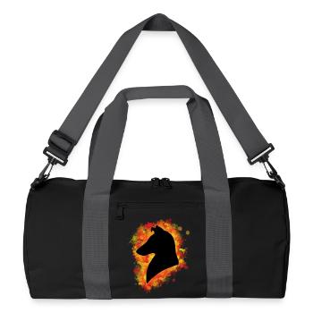 Collie Kurzhaar rot gelb - Recycelte Duffel Bag - Schwarz/Graphitgrau - Vorne
