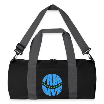 Freedive and Spearfishing Typography - Recycled Duffel Bag - black/graphite grey - Front