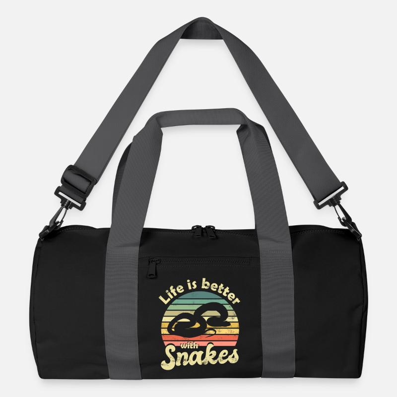 Snake snakes - Recycled Duffel Bag - black/graphite grey