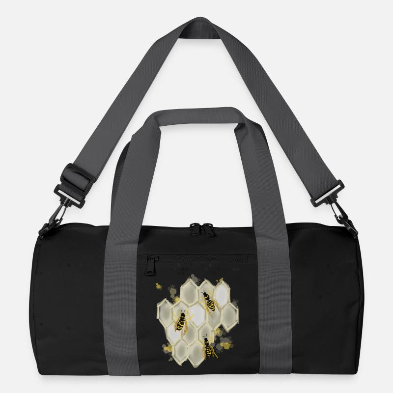 Guêpes - Sac de sport recyclé - noir/gris graphite