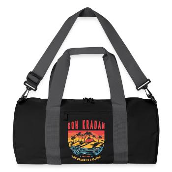 Koh Kradan Thailand Strand Design - Recycelte Duffel Bag - Schwarz/Graphitgrau - Vorne