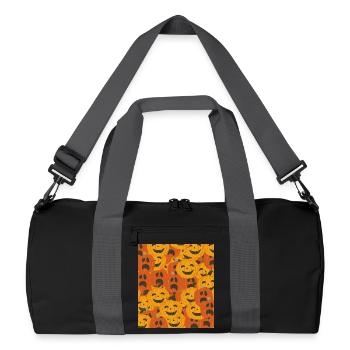 Citrouilles effrayantes motif d’Halloween - Sac de sport recyclé - noir/gris graphite - Devant