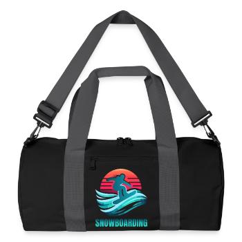 Scène vibrante du surf snowboard - Sac de sport recyclé - noir/gris graphite - Devant