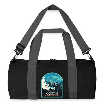 Tropisches Paradies: Coron-Küste, Palawan - Recycelte Duffel Bag - Schwarz/Graphitgrau - Vorne