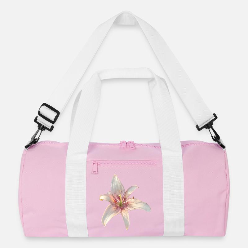 Lily Roses Blossoms Recycled Duffel Bag