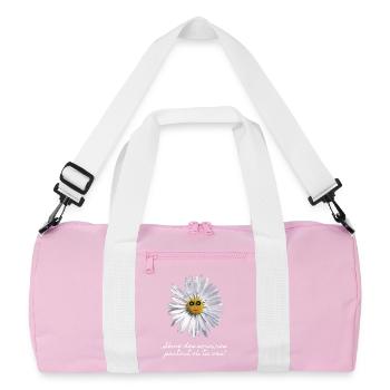 Pâquerette Souriante - Sac de sport recyclé - rose/blanc - Devant