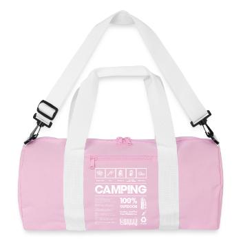 Camping en plein air - Sac de sport recyclé - rose/blanc - Devant