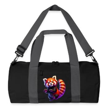 Red panda - Recycled Duffel Bag - black/graphite grey - Front