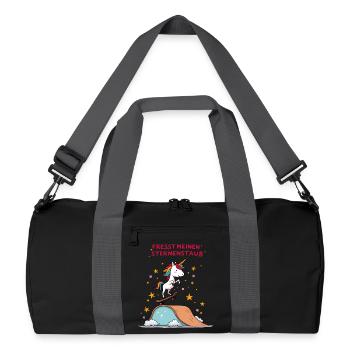 Skateboard Unicorn - Recycled Duffel Bag - black/graphite grey - Front