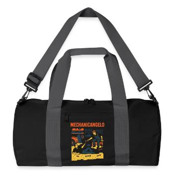 Mechanicangelo Funny Garage Art Parody Car Lovers - Recycled Duffel Bag - black/graphite grey - Front