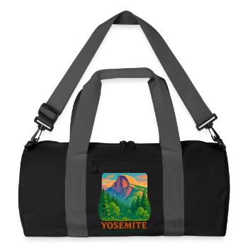 Yosemite Wildnis - Recycelte Duffel Bag - Schwarz/Graphitgrau - Vorne