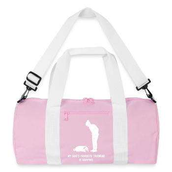 Dog Training Nap - Recycled Duffel Bag - pink/white - Front