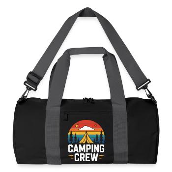 Sunset Camping Zelt Camping Crew - Recycelte Duffel Bag - Schwarz/Graphitgrau - Vorne