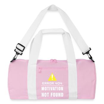 motivation not found - Recycled Duffel Bag - pink/white - Front