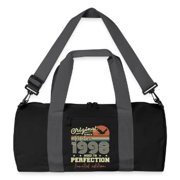1998 Oktober 1998 Jubiläum Oktober 1998 - Recycelte Duffel Bag - Schwarz/Graphitgrau - Vorne
