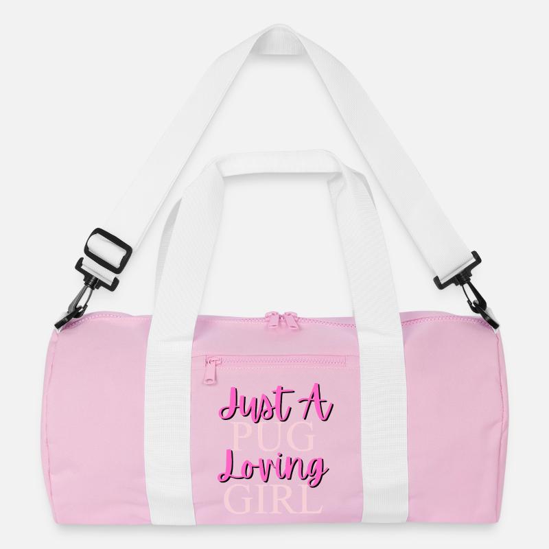 Nur ein Mops, das Mädchen liebt Recycelte Duffel Bag