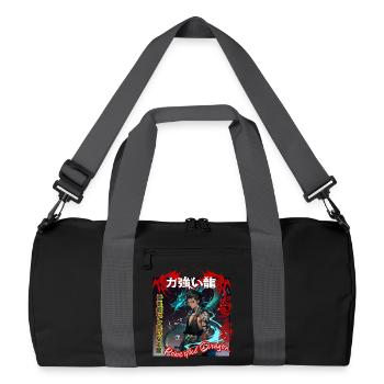 Guerrier mythique avec un accent de dragon - Sac de sport recyclé - noir/gris graphite - Devant