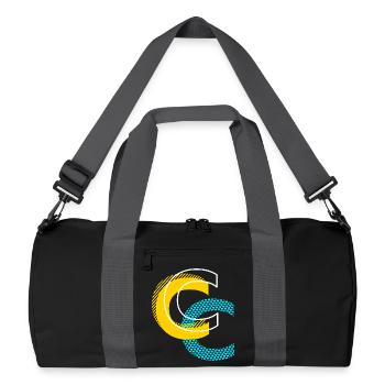 Initial letter C - Recycled Duffel Bag - black/graphite grey - Front