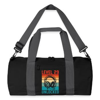 Level 29 Years Unlocked - 29th Anniversary Gamer - Recycled Duffel Bag - black/graphite grey - Front
