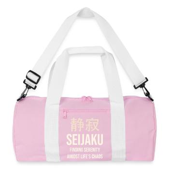 Seijaku Sérénité au Cœur du Chaos - Sac de sport recyclé - rose/blanc - Devant