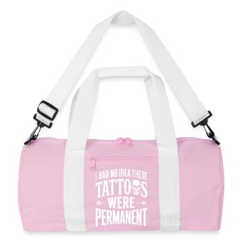 Blague sur le tatouage : ceux-ci étaient permanents - Sac de sport recyclé - rose/blanc - Devant