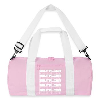 Grille de bugs du brutalisme - Sac de sport recyclé - rose/blanc - Devant