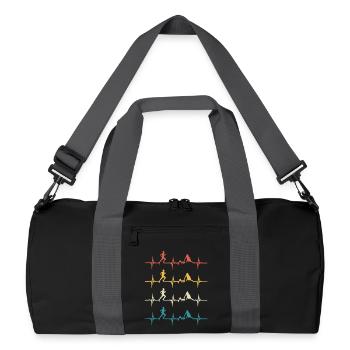 Trail running retro heartbeat jogging mountain run - Sac de sport recyclé - noir/gris graphite - Devant