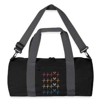 Dart Heartbeat Retro Darts Darter  - Recycled Duffel Bag - black/graphite grey - Front