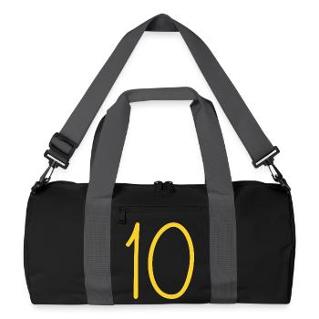 10 - Recycelte Duffel Bag - Schwarz/Graphitgrau - Vorne