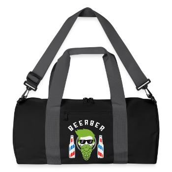 Beerber – Barber & Beer - Recycled Duffel Bag - black/graphite grey - Front