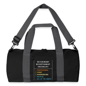Vétérinaire, Réceptionniste, Vétérinaire, Secrétaire - Sac de sport recyclé - noir/gris graphite - Devant