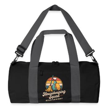 Conception de nettoyage amusante - Sac de sport recyclé - noir/gris graphite - Devant