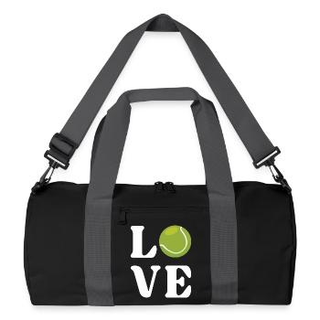 Tennisliebhaber - Recycelte Duffel Bag - Schwarz/Graphitgrau - Vorne