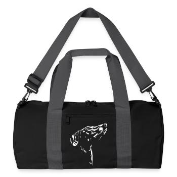 Azawakh Silhouette Greyhounds Greyhound Wilsigns - Recycled Duffel Bag - black/graphite grey - Front
