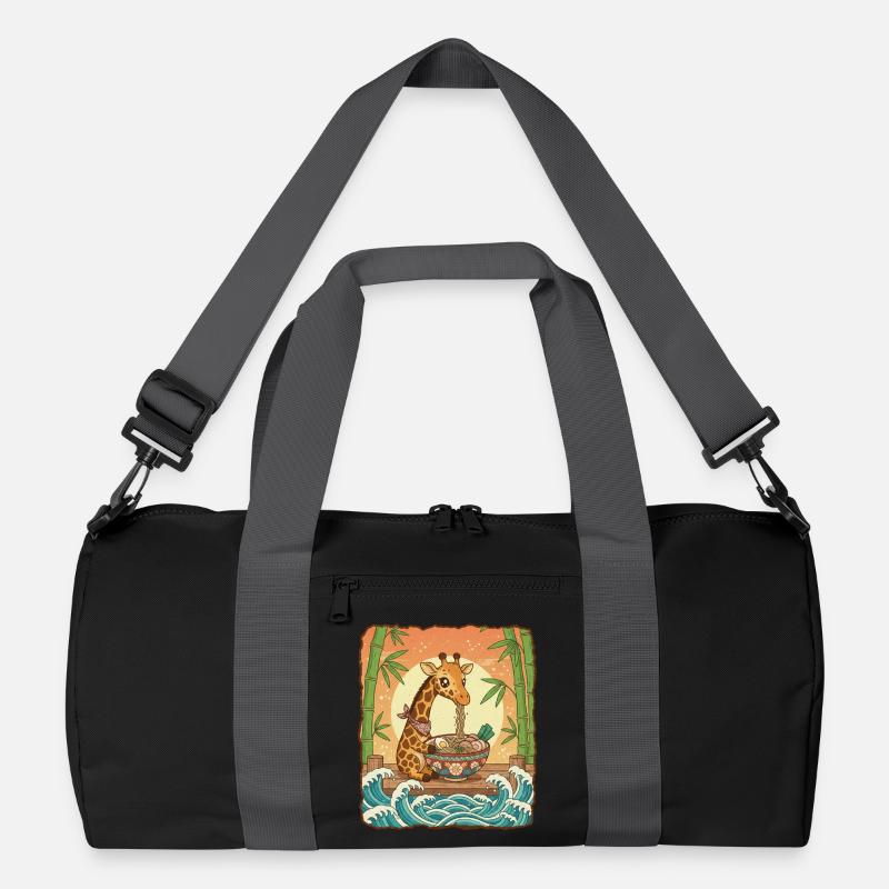 Kawaii Giraffe Ramen Nudeln Recycelte Duffel Bag