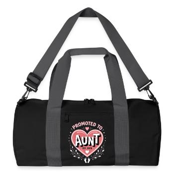 Tante 2026 Tante 2026 Befördert zu Tante 2026 - Recycelte Duffel Bag - Schwarz/Graphitgrau - Vorne