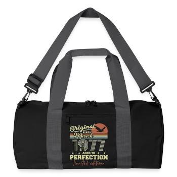 Anniversaire Mars 1977 - Sac de sport recyclé - noir/gris graphite - Devant