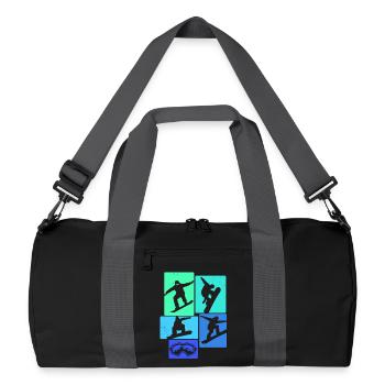 Snowboarden Retro Snowboard Snowboarding Snowboard - Sac de sport recyclé - noir/gris graphite - Devant