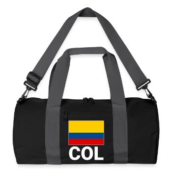 Drapeau de la Colombie avec l’abréviation COL - Sac de sport recyclé - noir/gris graphite - Devant