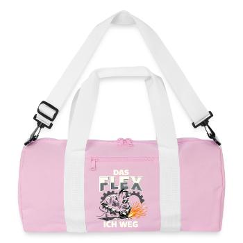 Schweißer Flex Schleifer Lustig Geschenk - Recycelte Duffel Bag - Rosa/Weiß - Vorne