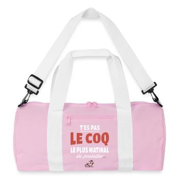 T’es pas le coq le plus matinal du poulailler - Sac de sport recyclé - rose/blanc - Devant