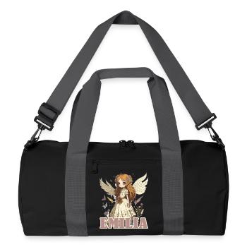 Emilia - maiden name - fairy - Recycled Duffel Bag - black/graphite grey - Front