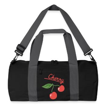 Cherry Fruit Summer Design - Recycled Duffel Bag - black/graphite grey - Front