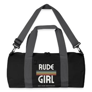 Rude Girl - Esthétique punk - Sac de sport recyclé - noir/gris graphite - Devant