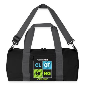 CLOTHING Bloc Urbain — Noir Néon - Sac de sport recyclé - noir/gris graphite - Devant