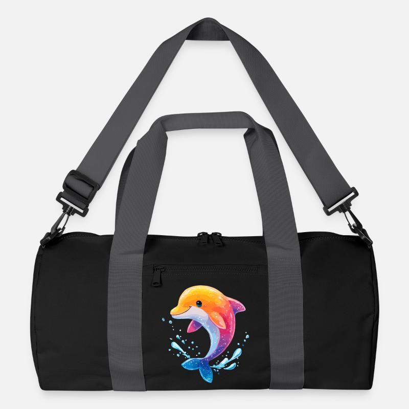 Farbiger Delfin Spritz Recycelte Duffel Bag