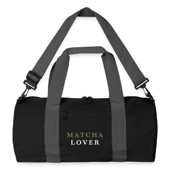 Matcha Lover Grüner Tee Liebhaber - Recycelte Duffel Bag - Schwarz/Graphitgrau - Vorne